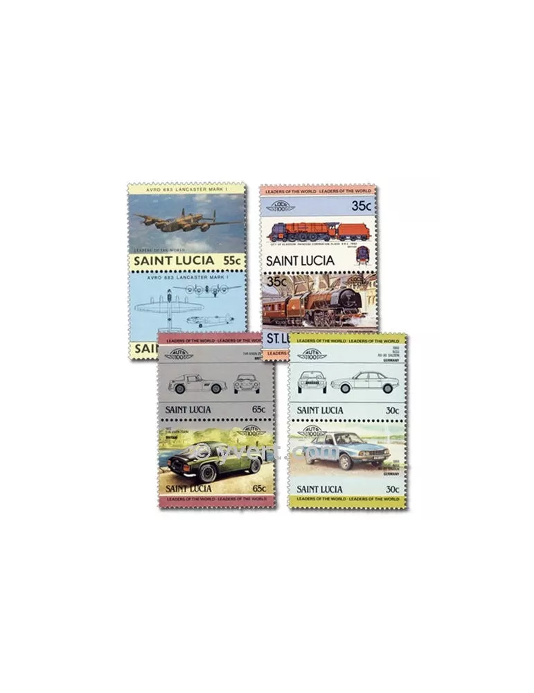 STE LUCIE : pochette de 100 timbres (Oblitérés)
