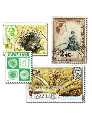 SWAZILAND : pochette de 50 timbres (Oblitérés)