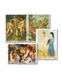 TABLEAUX DE NUS : pochette de 200 timbres (Oblitérés)