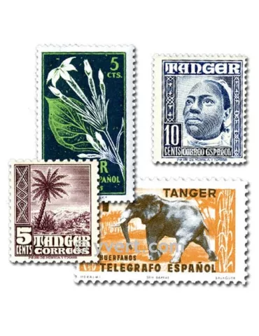 TANGER : pochette de 25 timbres (Oblitérés)