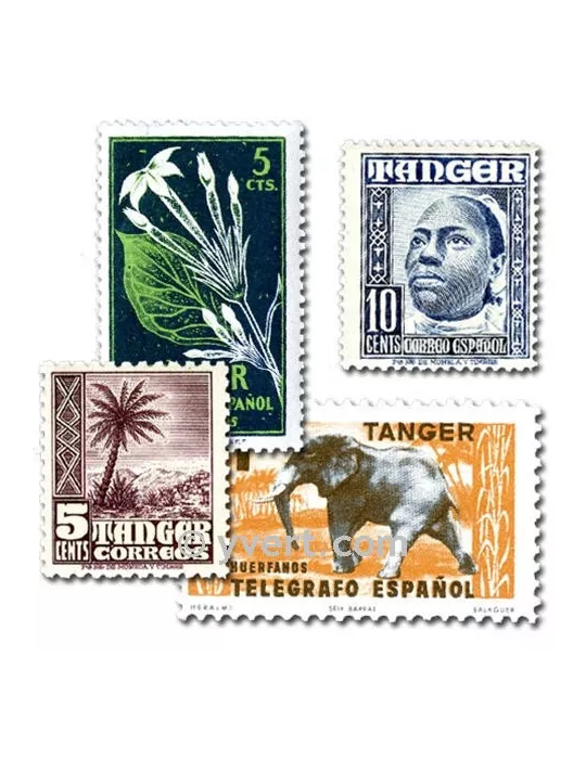 TANGER : pochette de 25 timbres (Oblitérés)
