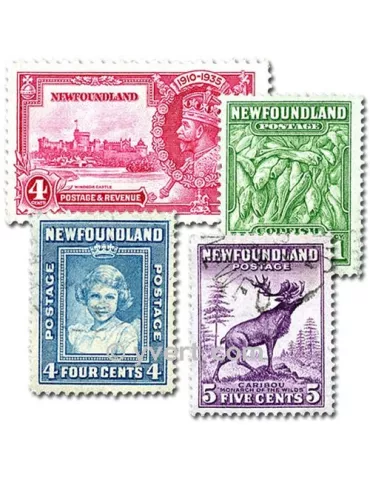 TERRE NEUVE : pochette de 25 timbres (Oblitérés)