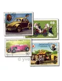 VOITURES : pochette de 100 timbres (Oblitérés)