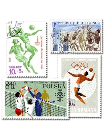 VOLLEY : pochette de 25 timbres (Oblitérés)