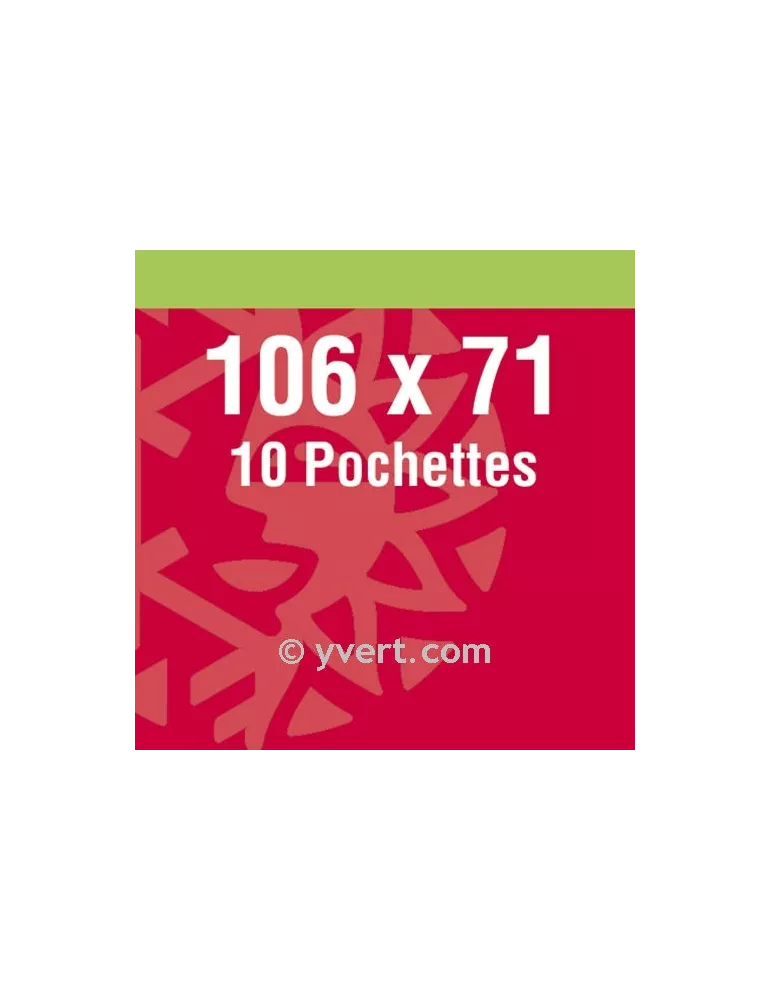 Pochettes double soudure - Lxh:106x71mm (Fond noir)