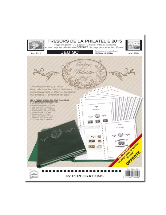 TRESORS DE LA PHILATELIE SC : 2014-2018 (JEUX AVEC POCHETTES)