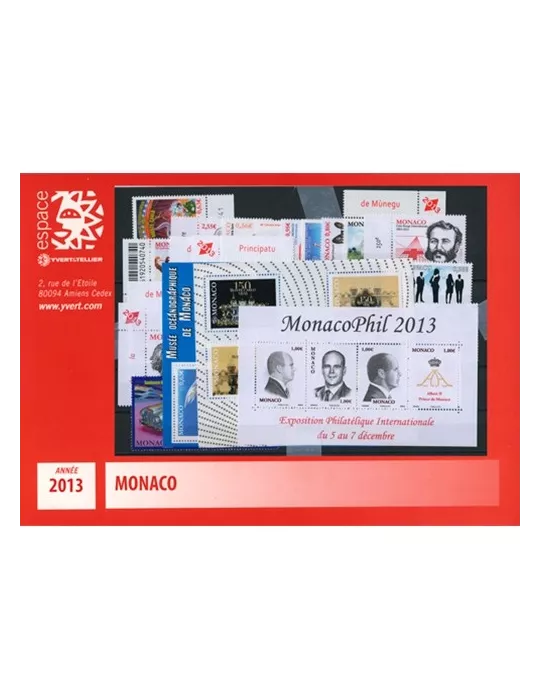 n° 2858/F2903 - Timbre Monaco Année complète (2013)