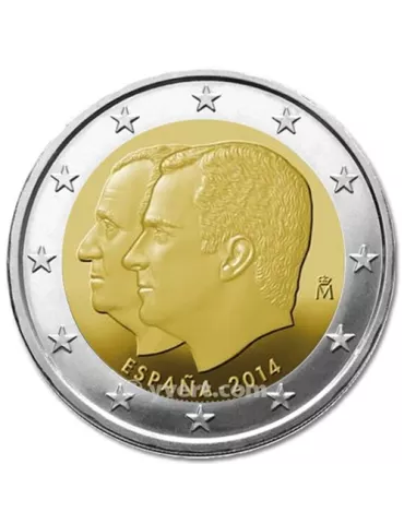 2 EURO COMMEMORATIVE 2014 : ESPAGNE (Abdication du Roi Juan Carlos Ier)