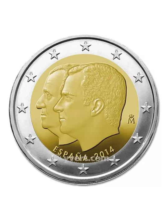 2 EURO COMMEMORATIVE 2014 : ESPAGNE (Abdication du Roi Juan Carlos Ier)