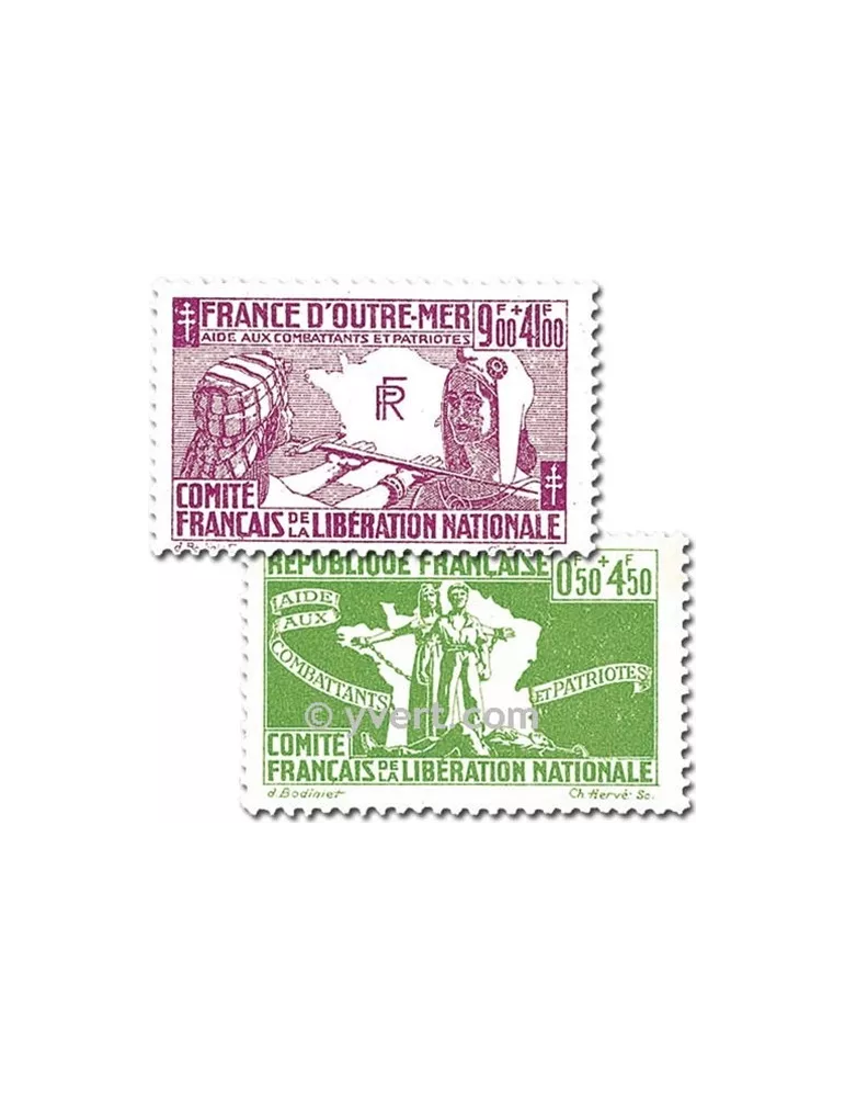 n° 1/5 - Timbre France Libre