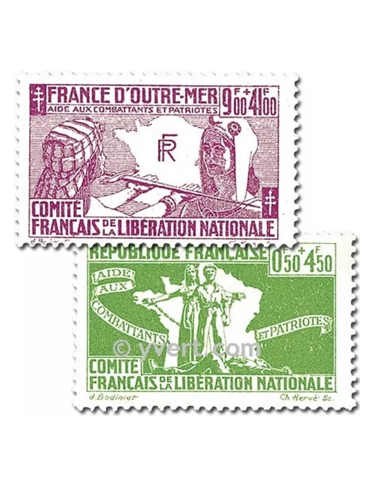 n° 1/5 - Timbre France Libre