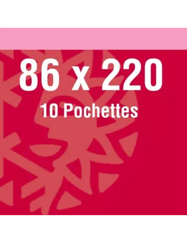 Pochettes double soudure - Lxh:86x220mm (Fond noir)