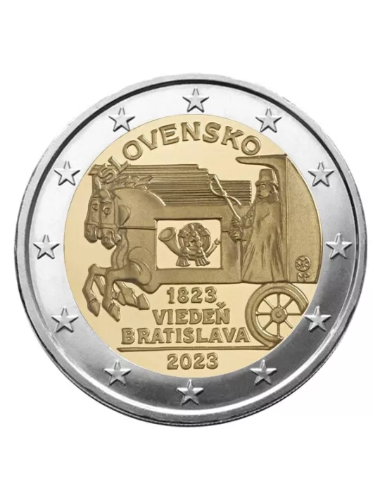 2 EURO COMMEMORATIVE 2023 : SLOVAQUIE (200 ans de la poste à cheval)