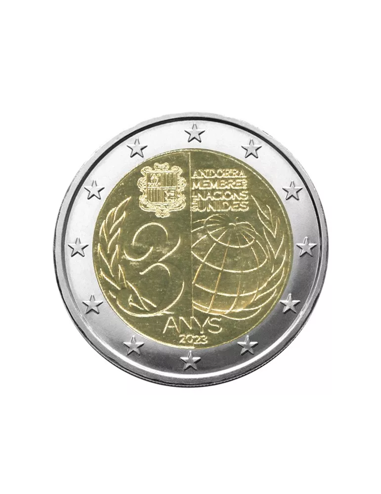 BU : 2 EURO COMMEMORATIVE 2023 : ANDORRE (30 ans de l'entrée à l'ONU)