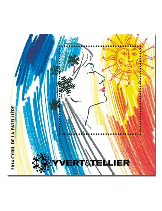 n° 7 - Timbre France Bloc Yvert et Tellier (LA PATELLIERE)