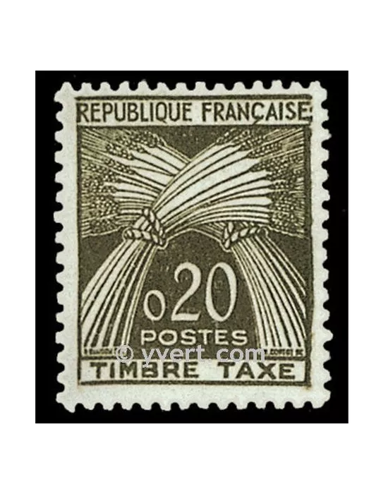 n° 92 - Timbre France Taxe
