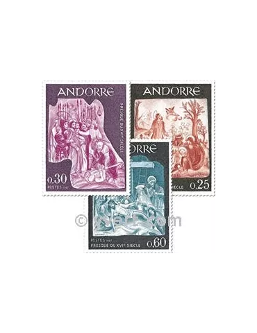 n° 184/186 - Timbre Andorre Poste