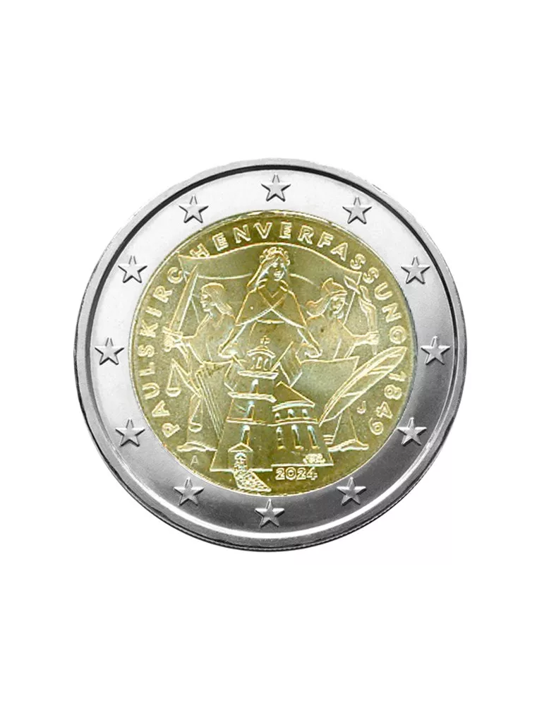 2 EURO COMMEMORATIVE 2024 : ALLEMAGNE (175 ANS DE LA CONSTITUTION DE L'EGLISE SAINT-PAUL)