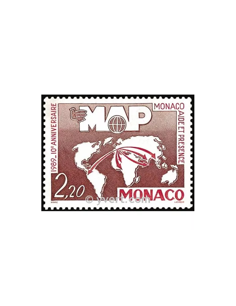 n° 1704 - Timbre Monaco Poste