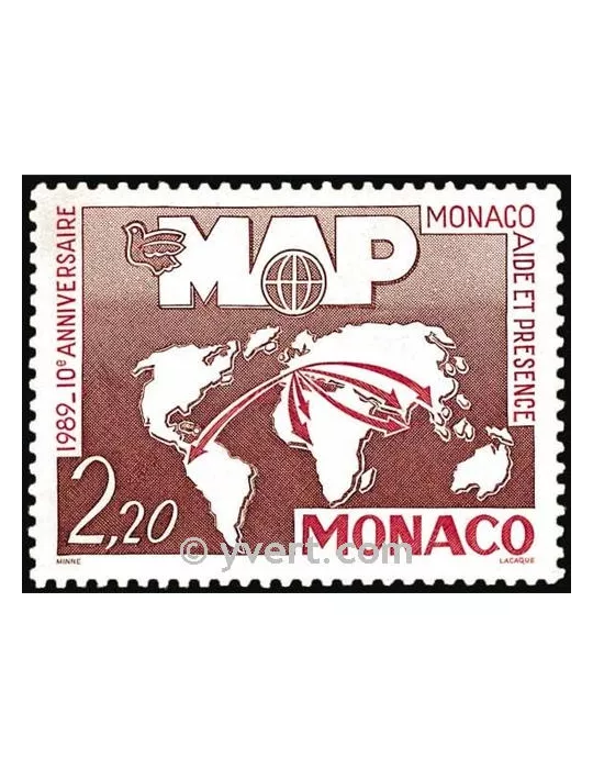 n° 1704 - Timbre Monaco Poste