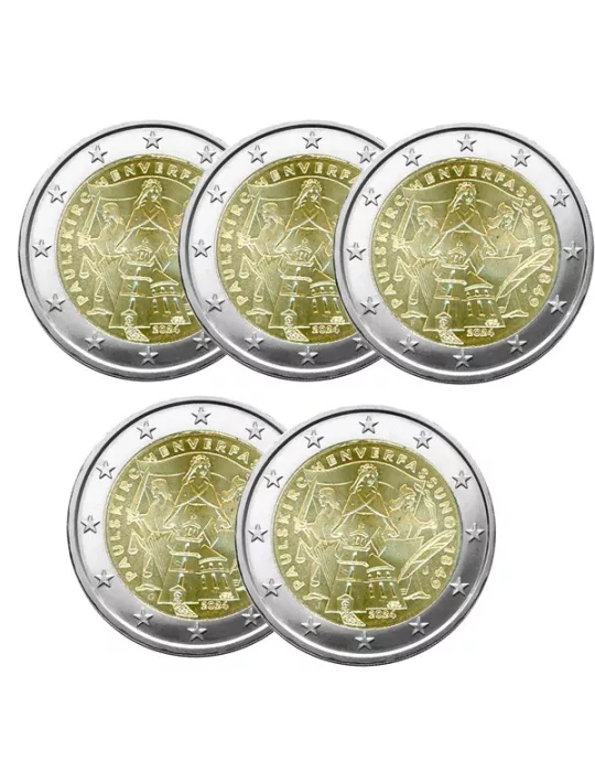 2 EURO COMMEMORATIVE 2024 : ALLEMAGNE (175 ANS DE L'EGLISE SAINT-PAUL)- 5 ateliers