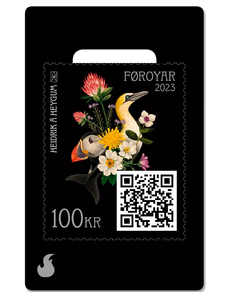 n° 45383 - Timbre ILE FEROE Timbres Crypto