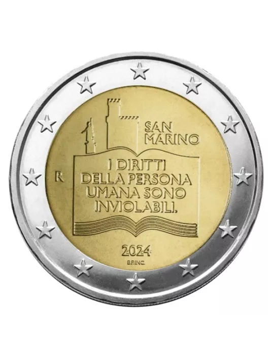 BU : 2 EURO COMMEMORATIVE 2024 : SAINT-MARIN (Déclaration des droits des citoyens)