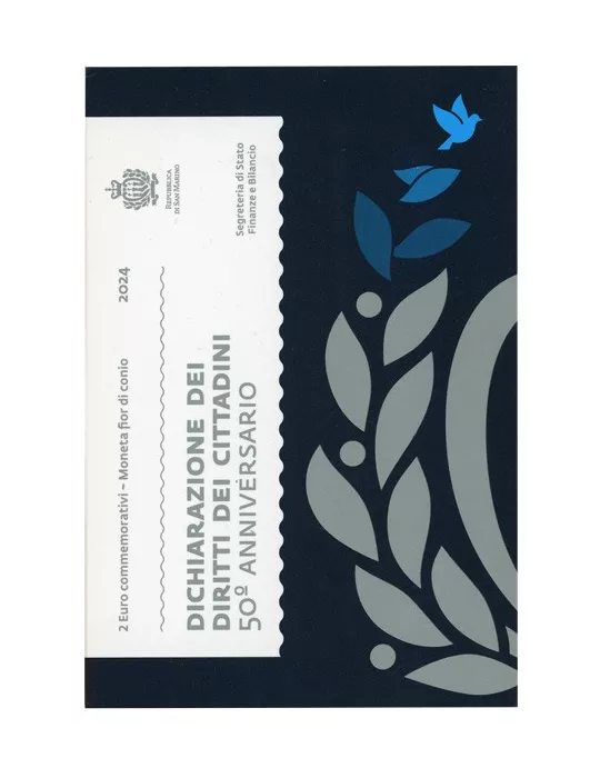 BU : 2 EURO COMMEMORATIVE 2024 : SAINT-MARIN (Déclaration des droits des citoyens)