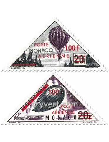 n° 61/62 - Timbre Monaco Poste aérienne 2