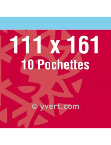 Pochettes double soudure - Lxh:111x161mm (Fond noir)