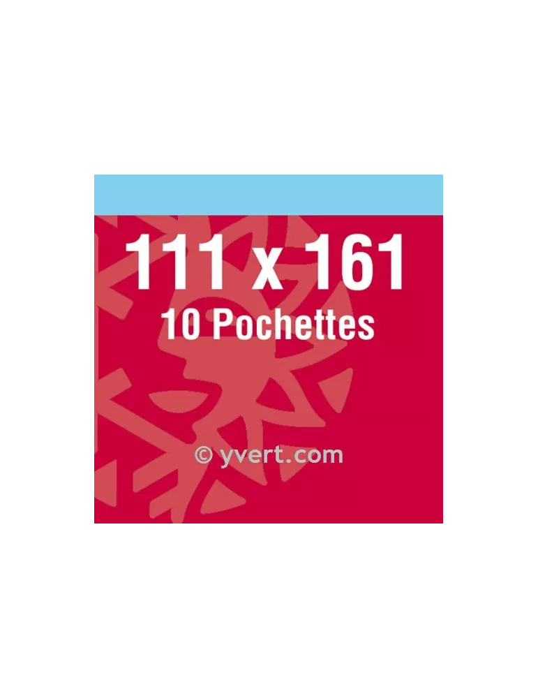 Pochettes double soudure - Lxh:111x161mm (Fond noir)