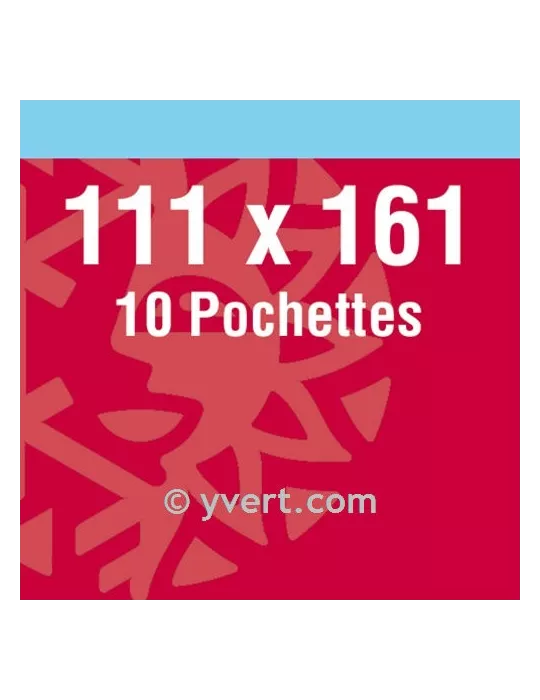 Pochettes double soudure - Lxh:111x161mm (Fond noir)