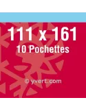 Pochettes double soudure - Lxh:111x161mm (Fond noir)