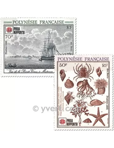 n° 393/394 - Timbre Polynésie Poste 2