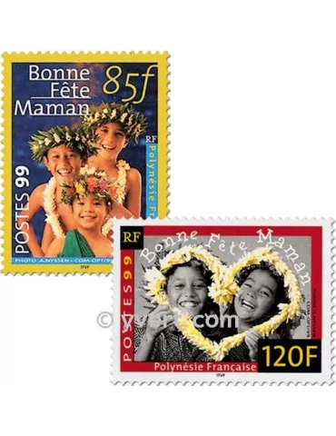 n° 586/587 - Timbre Polynésie Poste 2
