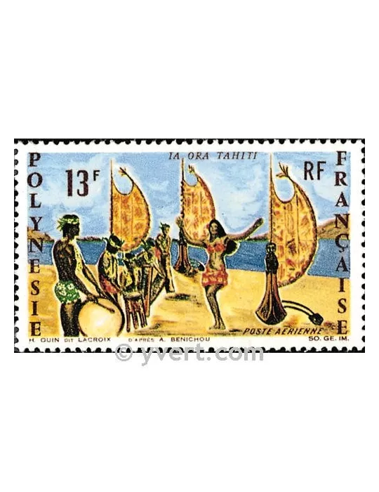 n° 21 - Timbre Polynésie Poste aérienne