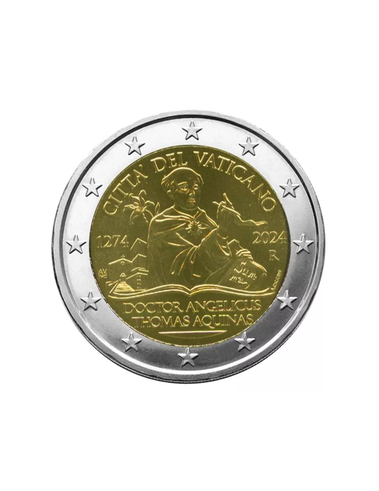 BU : 2 EURO COMMEMORATIVE 2024 : VATICAN (750 ans de la Mort de St Thomas d´Aquin