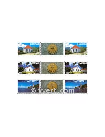 n° 193A/195A - Timbre Polynésie Poste aérienne