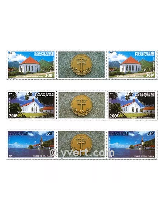 n° 193A/195A - Timbre Polynésie Poste aérienne