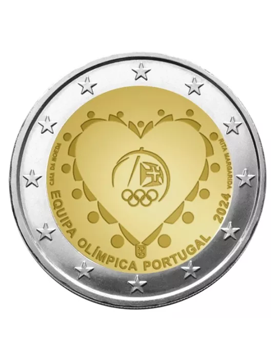 2 EURO COMMEMORATIVE 2024 : PORTUGAL (Jeux Olympiques de Paris)