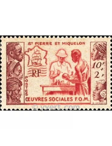 n° 344 - Timbre Saint-Pierre et Miquelon Poste 2