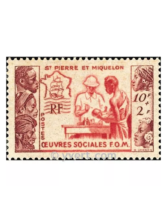 n° 344 - Timbre Saint-Pierre et Miquelon Poste