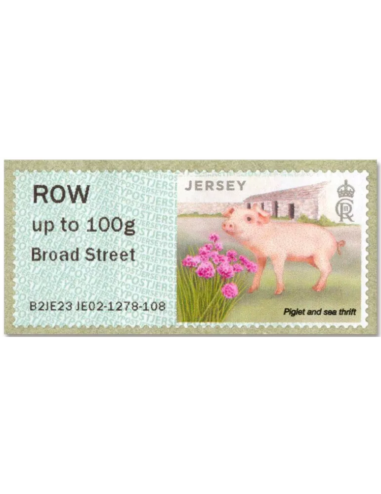 n° 71a/76a - Timbre JERSEY Timbres de distributeurs