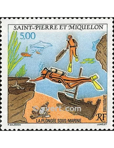 n° 574 - Timbre Saint-Pierre et Miquelon Poste 2