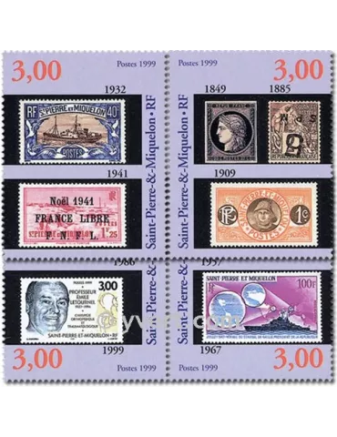 n° 692/695 (BF 6) - Timbre Saint-Pierre et Miquelon Poste 2