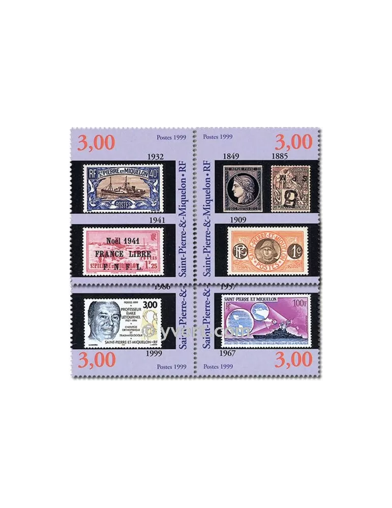 n° 692/695 (BF 6) - Timbre Saint-Pierre et Miquelon Poste