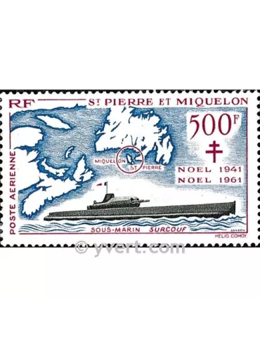 n° 28 - Timbre Saint-Pierre et Miquelon Poste aérienne