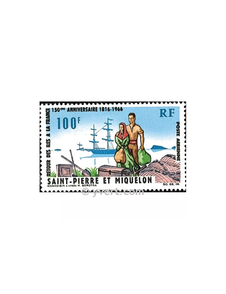 n° 36 - Timbre Saint-Pierre et Miquelon Poste aérienne