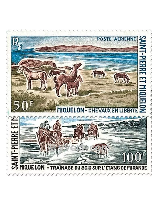 n° 44/45 - Timbre Saint-Pierre et Miquelon Poste aérienne