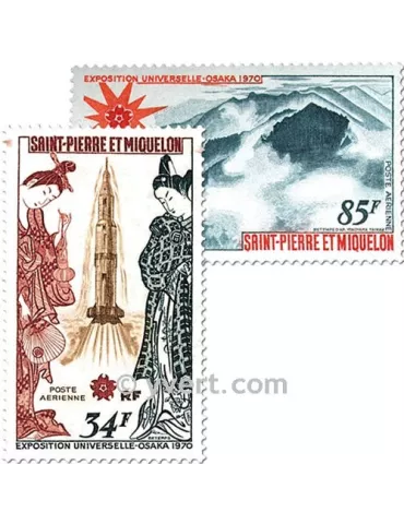 n° 48/49 - Timbre Saint-Pierre et Miquelon Poste aérienne